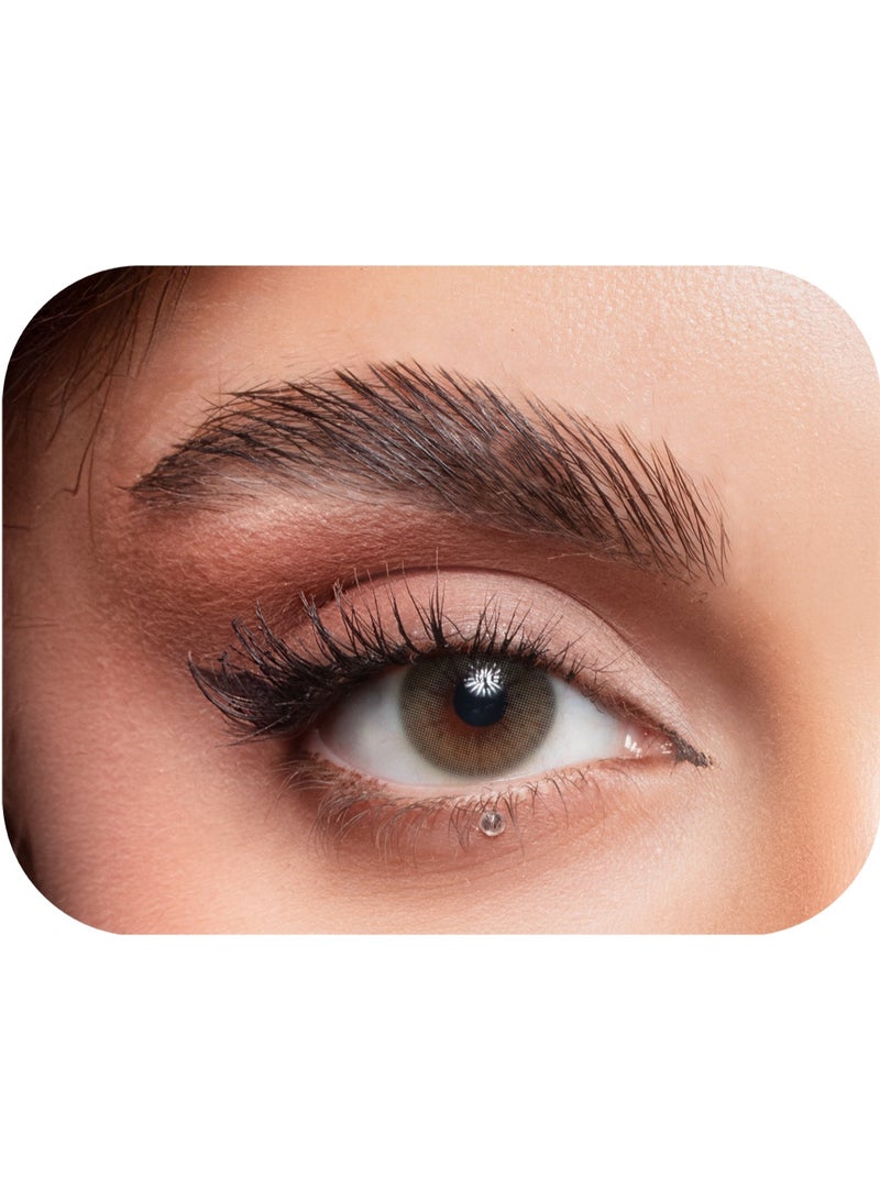 Elite brand monthly contact lenses, one pair per box, avocado color. - Image 1